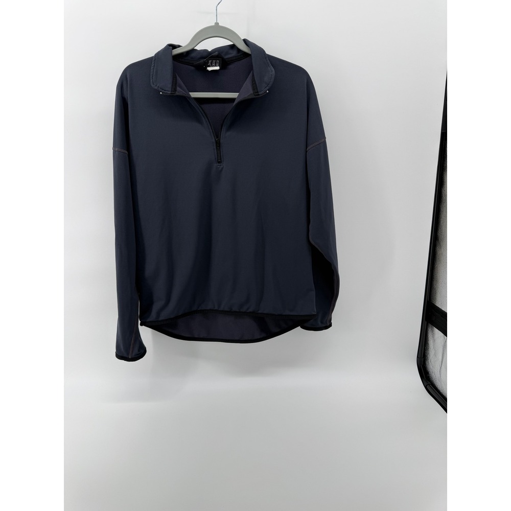 Roffe Polartec Flexlite Zip Tee Mens Large Gray Quarter Zip Pullover Made in USA